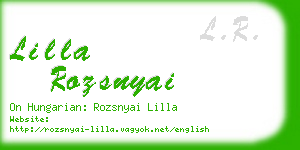 lilla rozsnyai business card